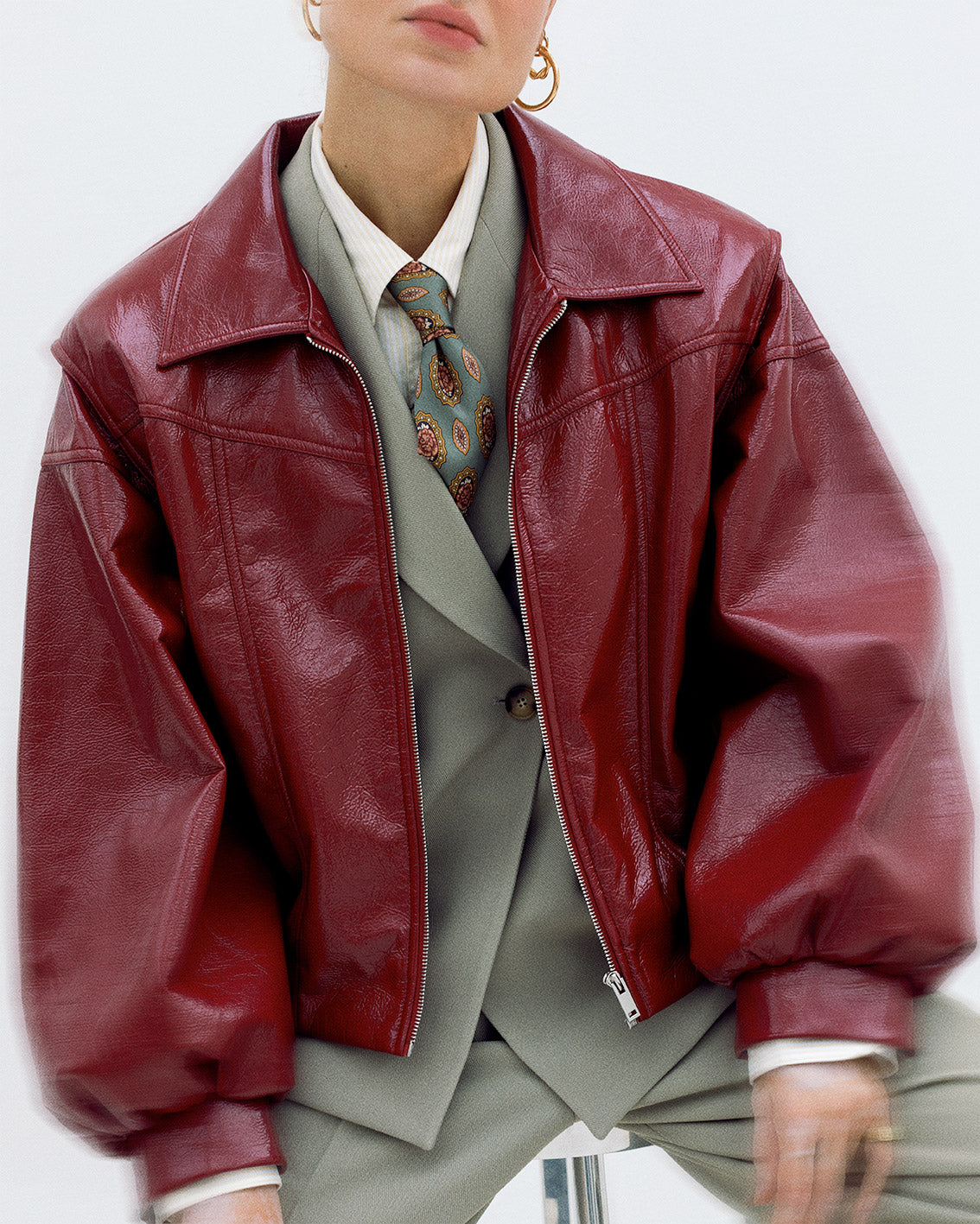 Lanvin medallion vintage silk tie