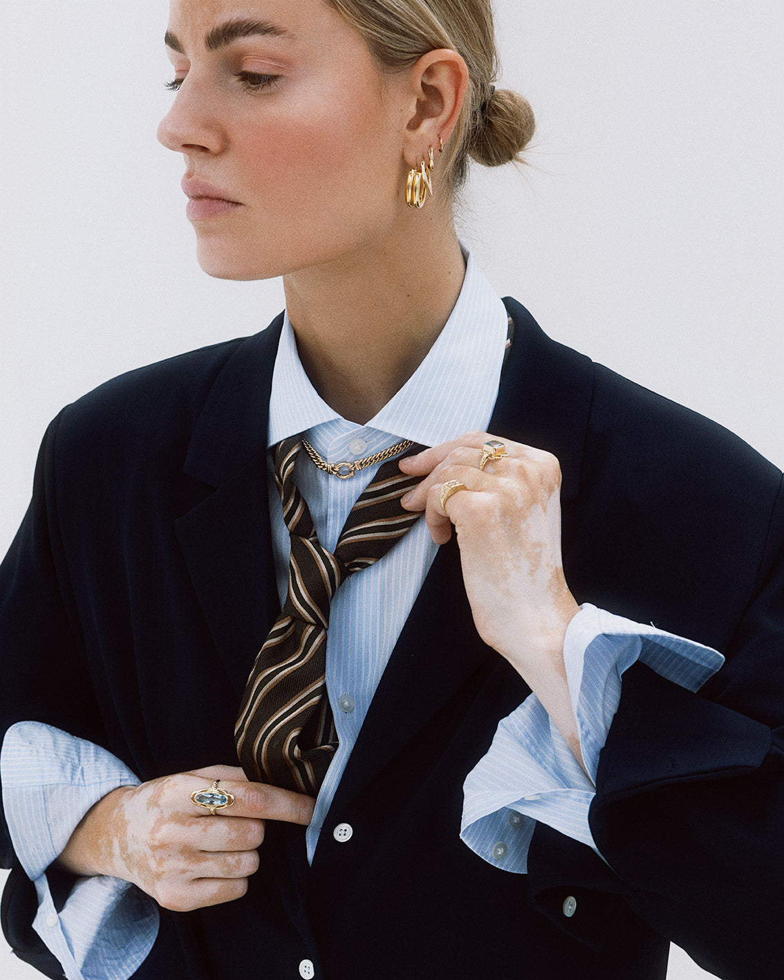 Armani striped vintage silk tie