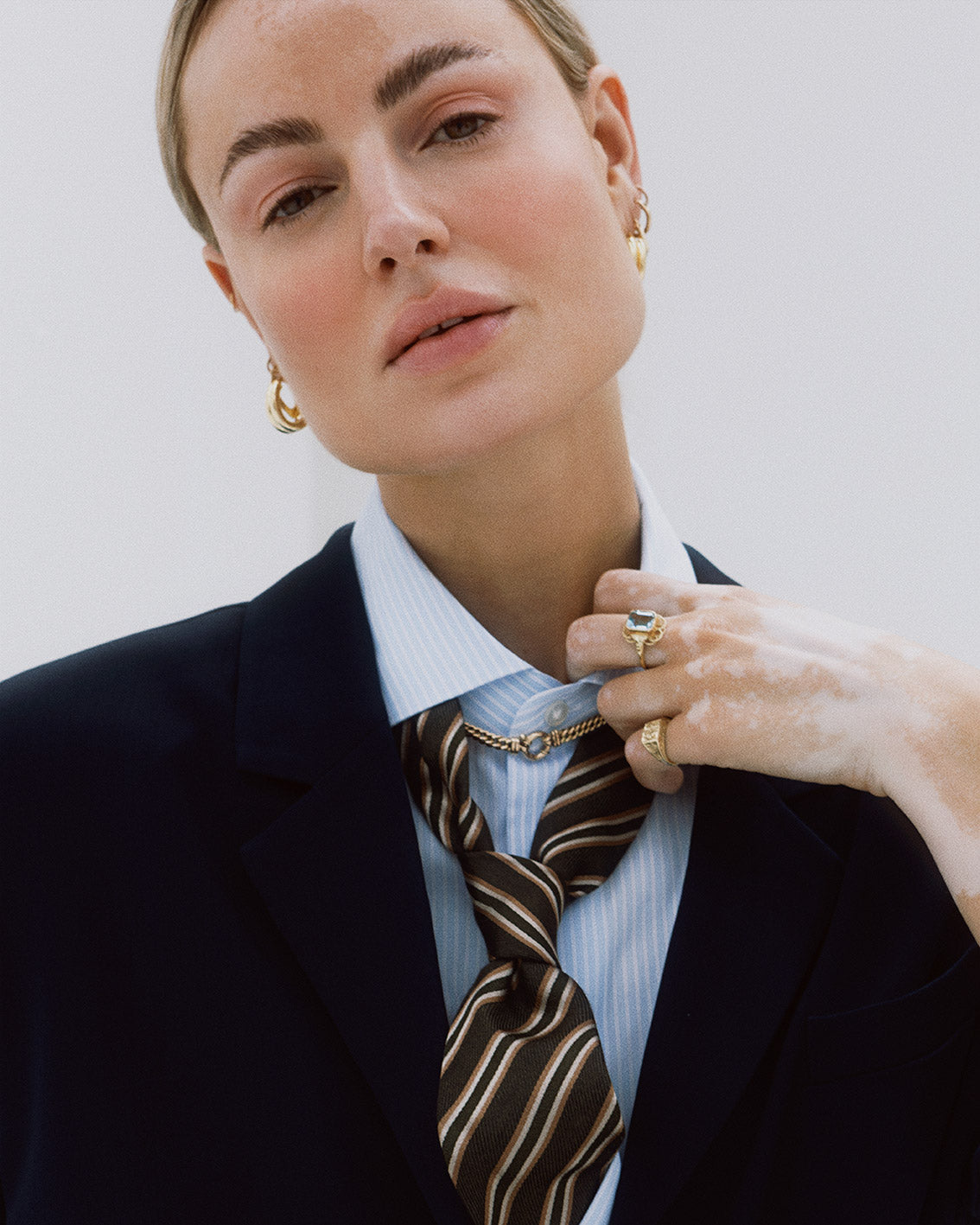 Armani striped vintage silk tie