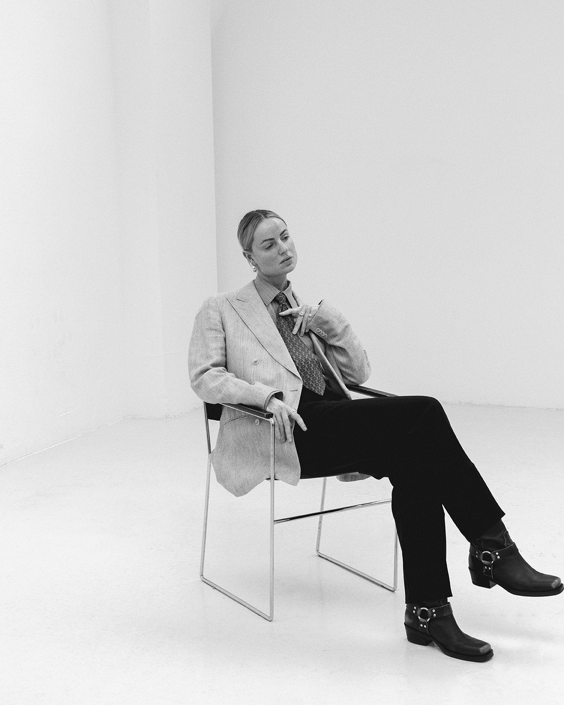 Dior pattern vintage silk tie