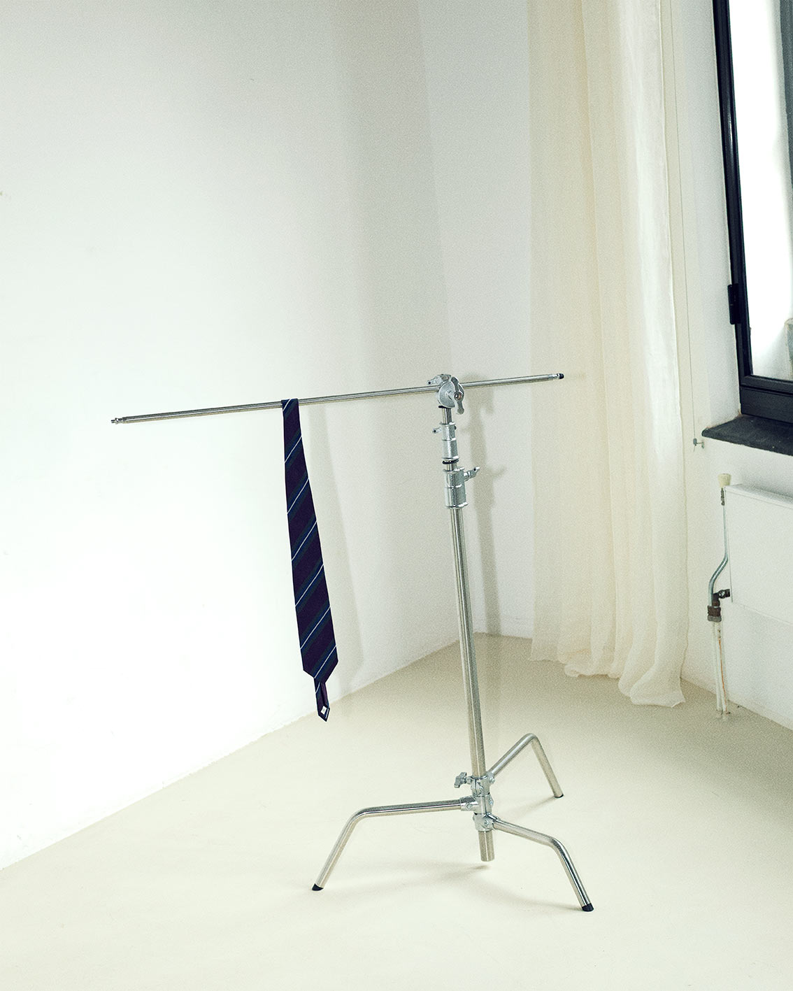 Simone burgundy striped silk tie