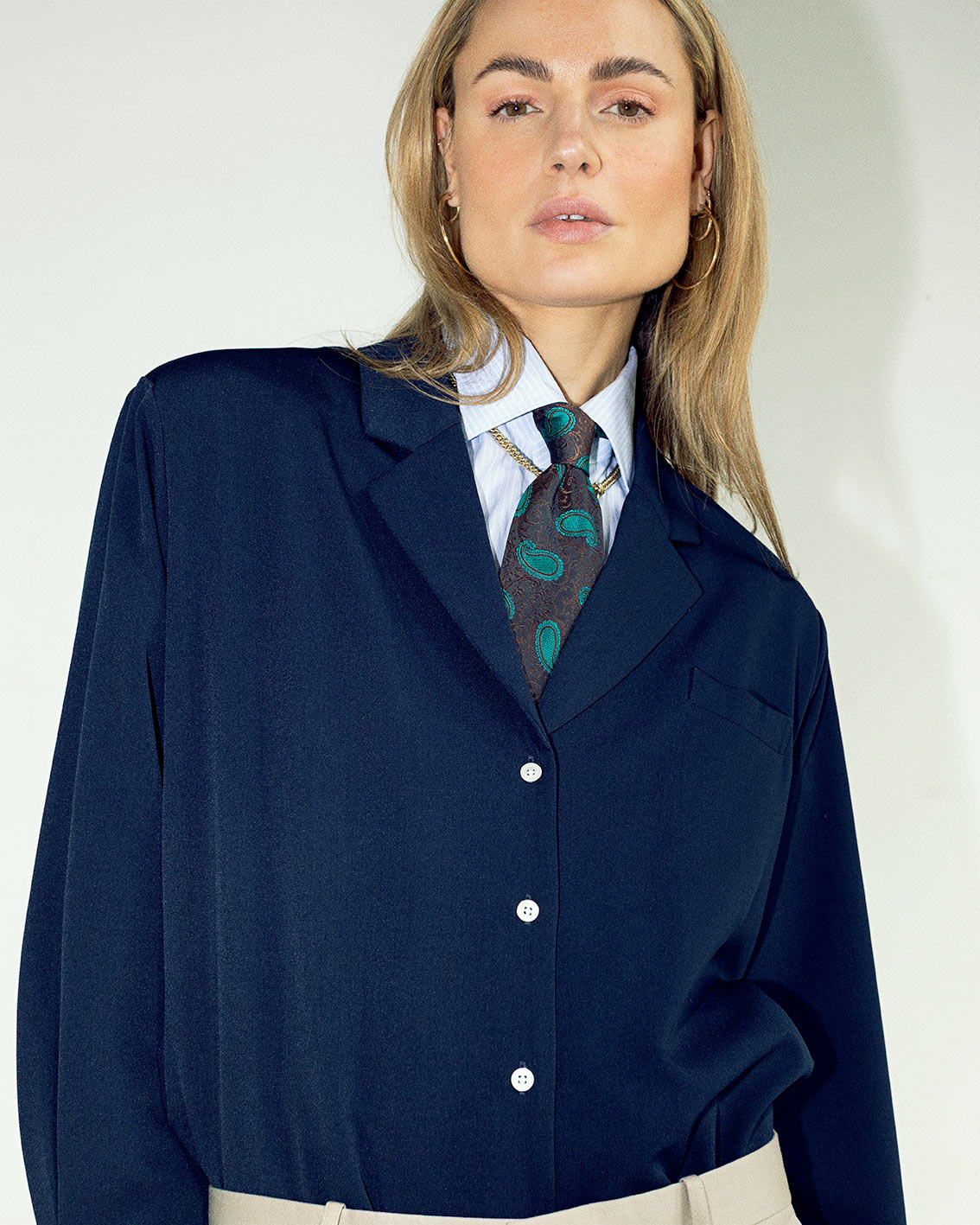 Luca brown paisley silk tie