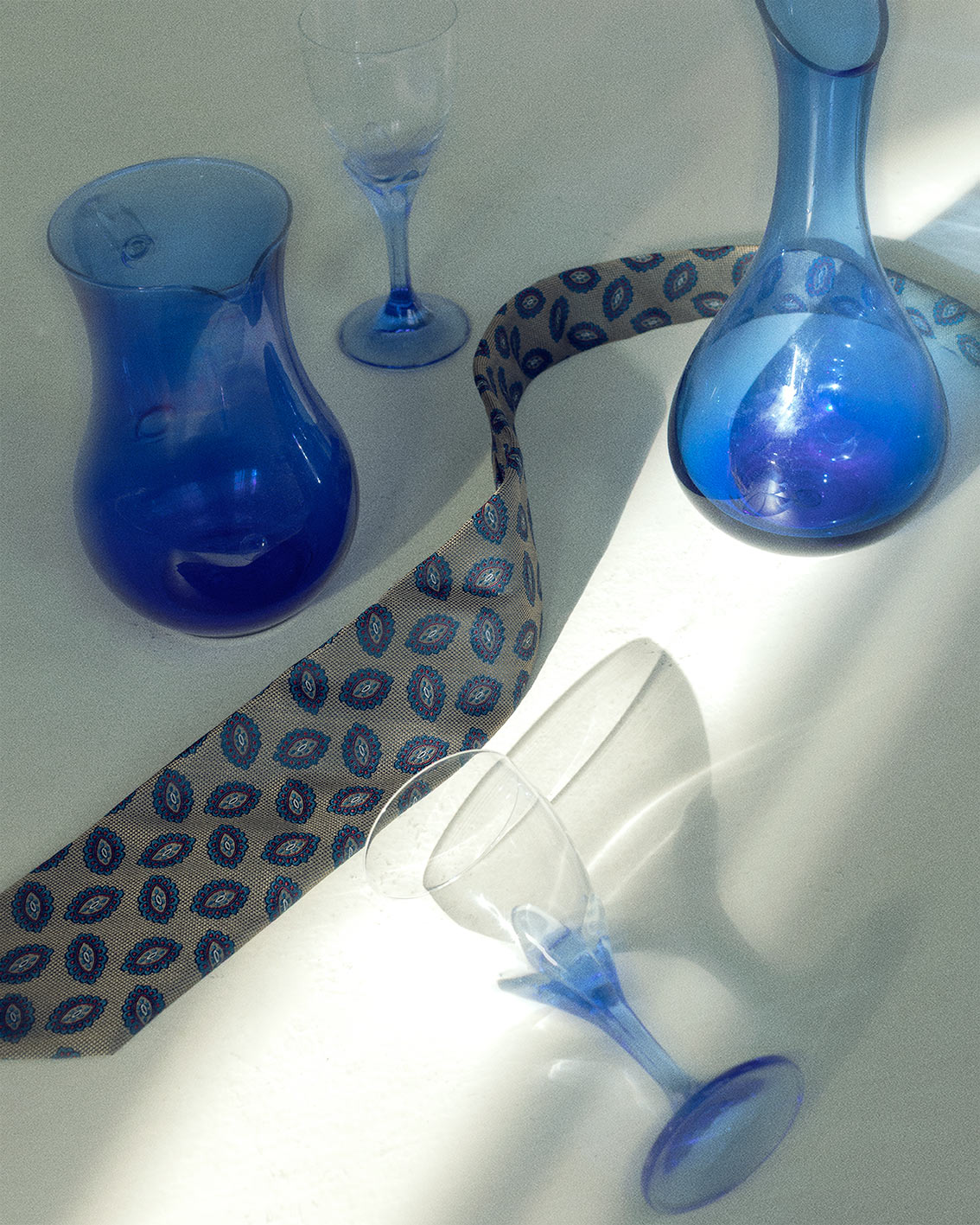 Fausto crème medallion silk tie