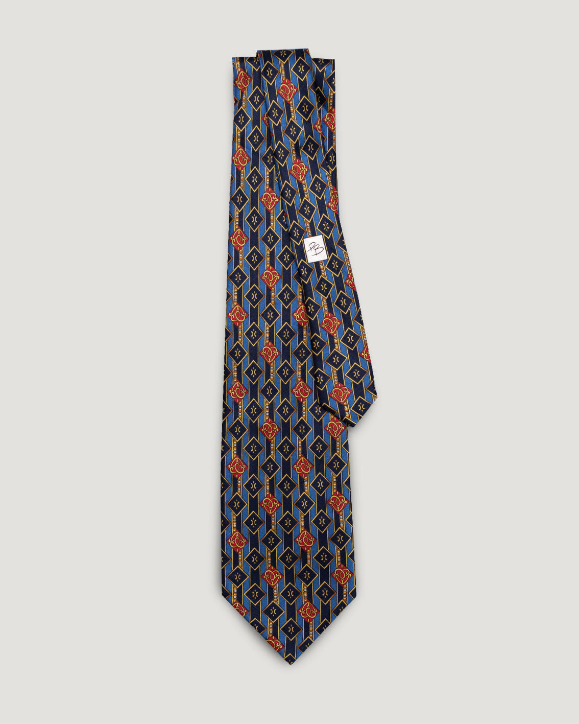 Balmain geometric vintage silk tie