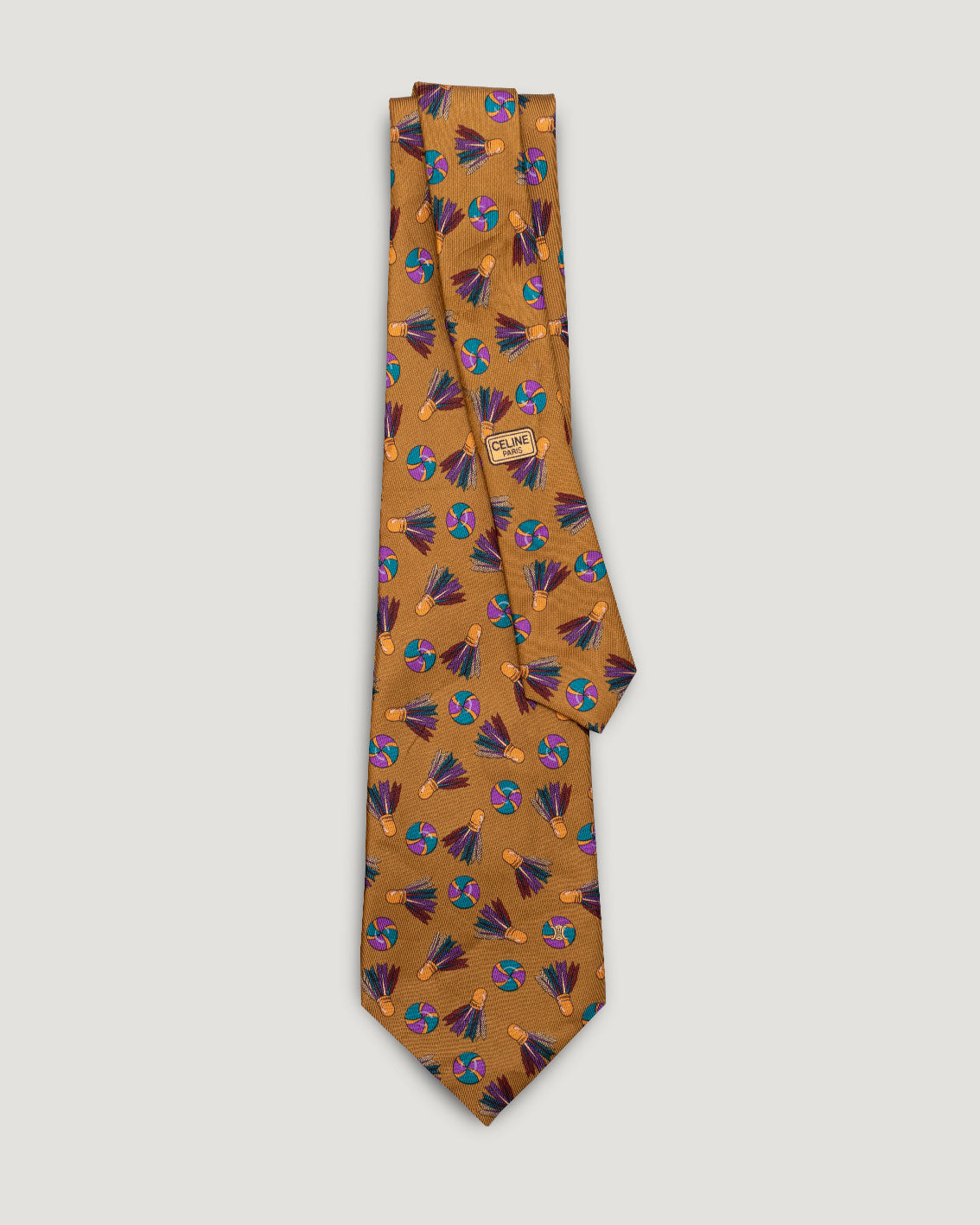 Céline medallion vintage silk tie