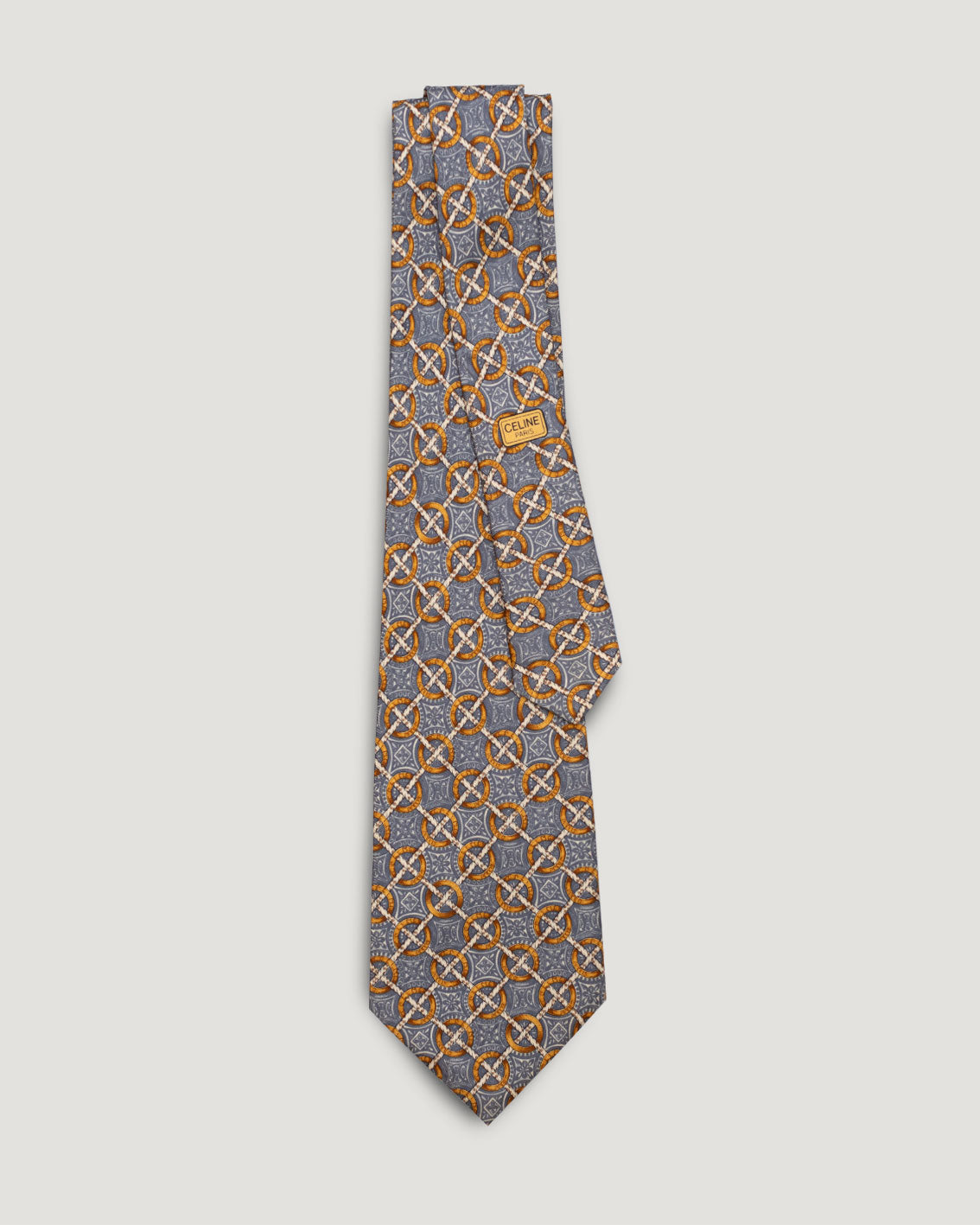 Céline geometric vintage silk tie