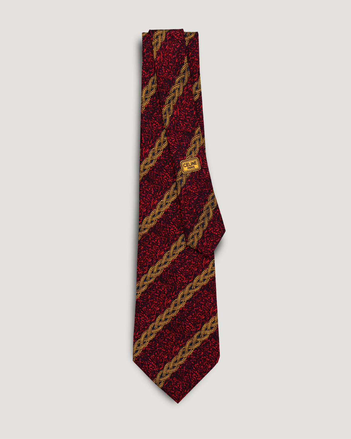 Céline striped vintage silk tie