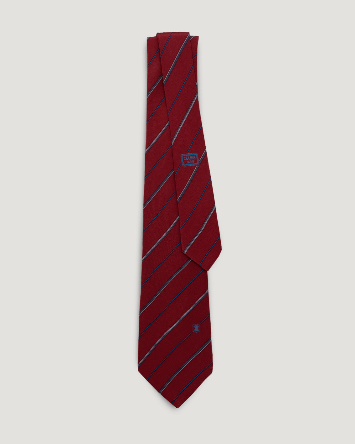 Celine striped vintage silk tie