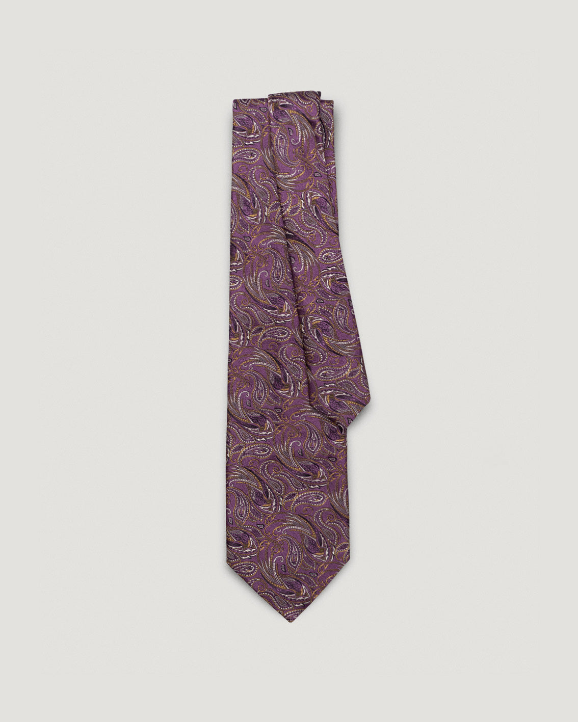 Corrado purple paisley silk tie