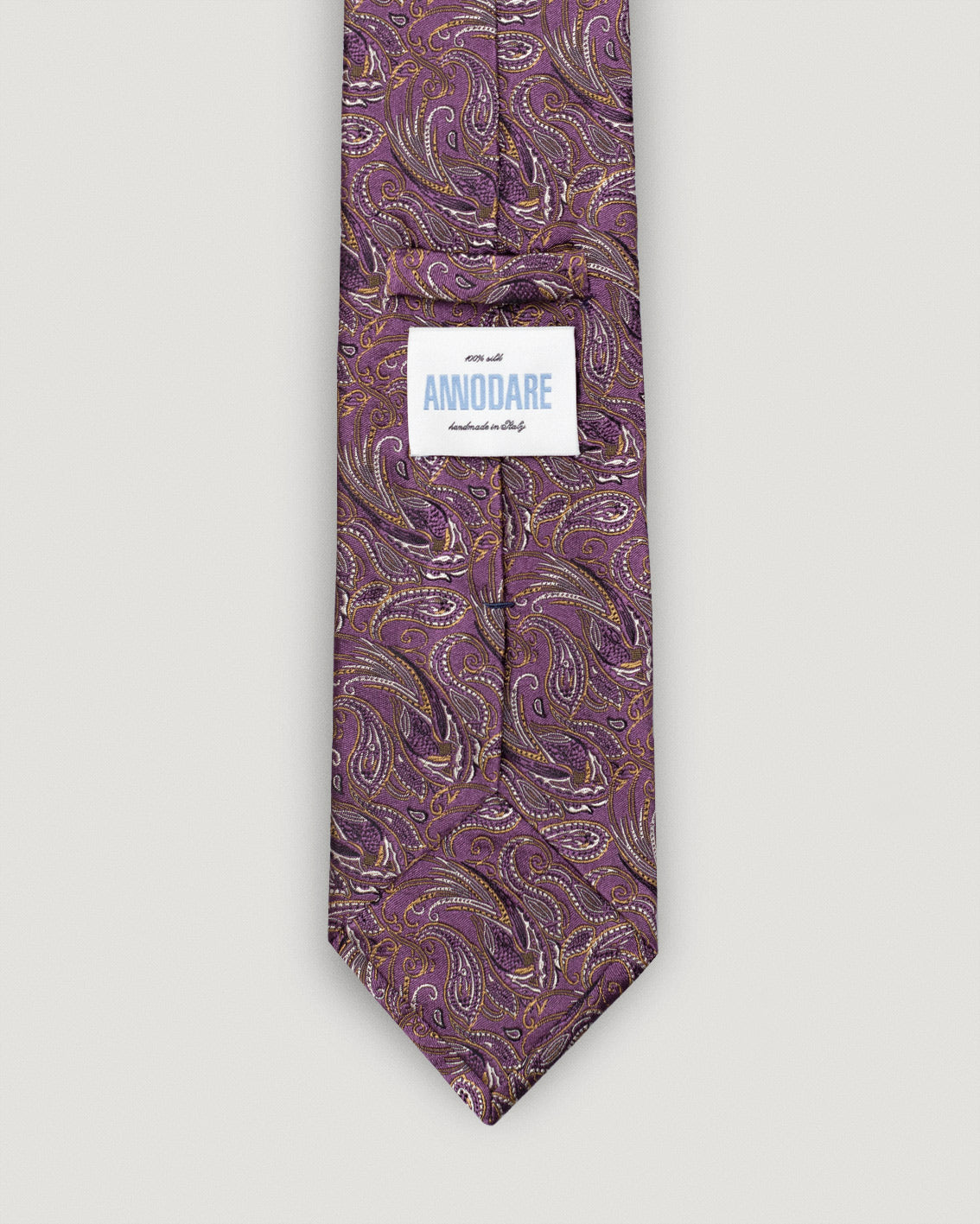 Corrado purple paisley silk tie