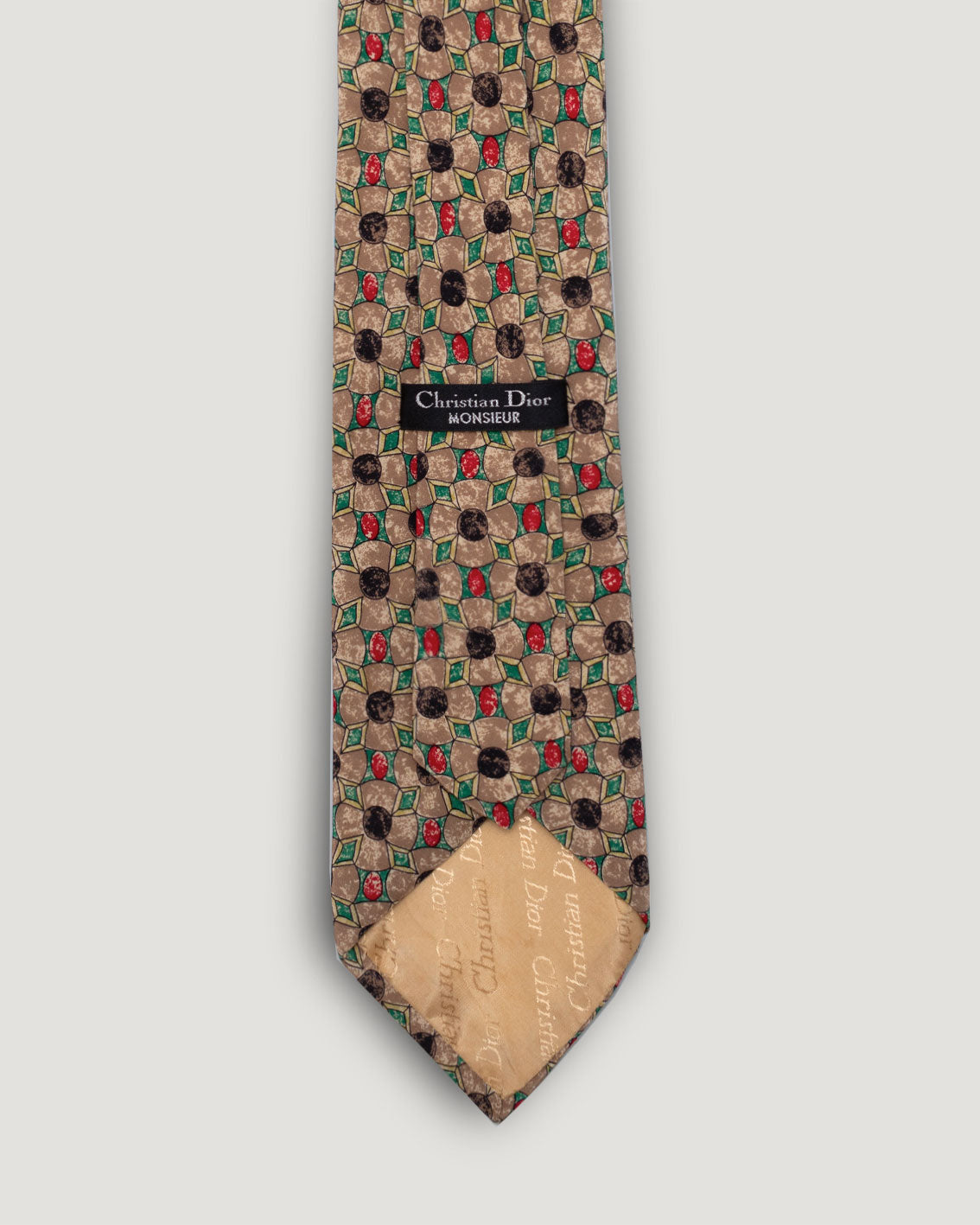 Dior madallion vintage silk tie