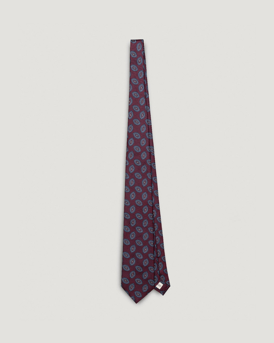 Fausto wine red medallion silk tie