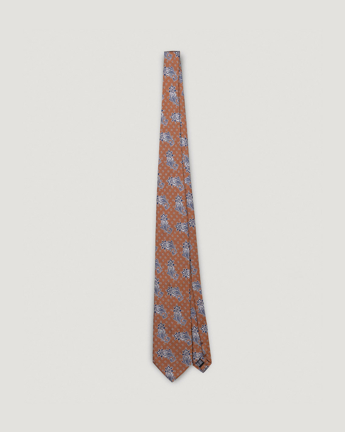 Gabriele cognac medallion silk tie