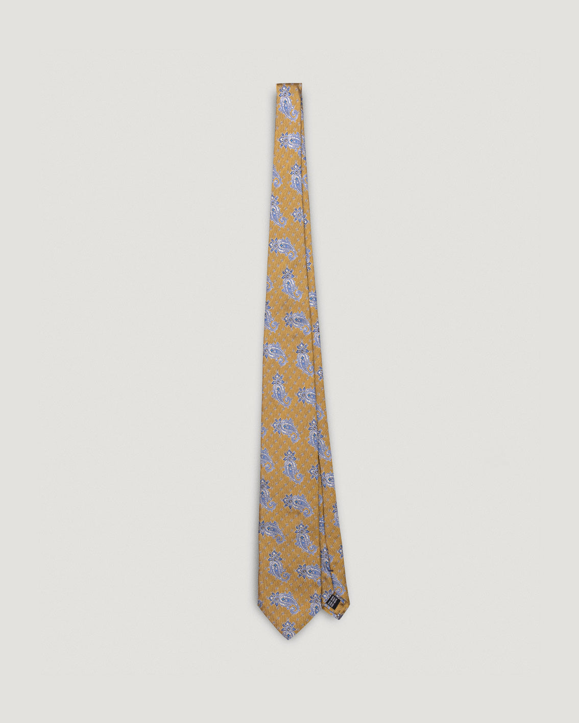 Gabriele yellow medallion silk tie