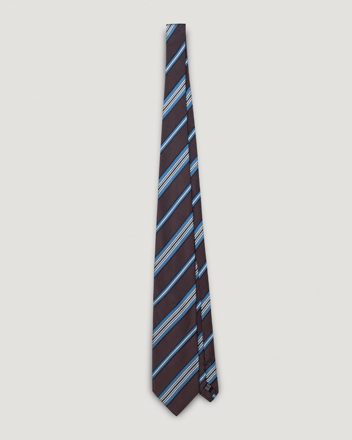 Gigi brown striped silk tie
