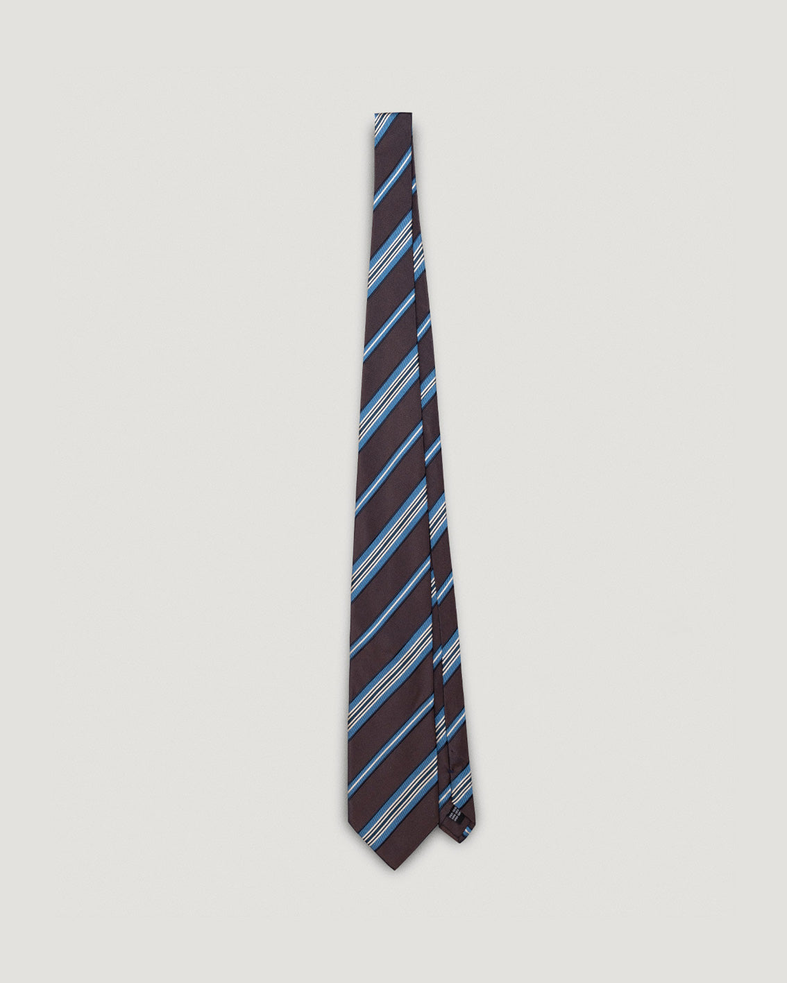 Gigi brown striped silk tie