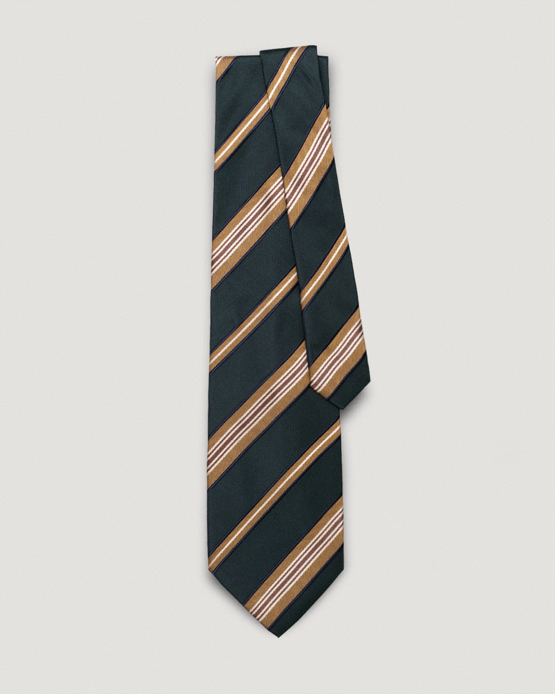 Gigi green striped silk tie