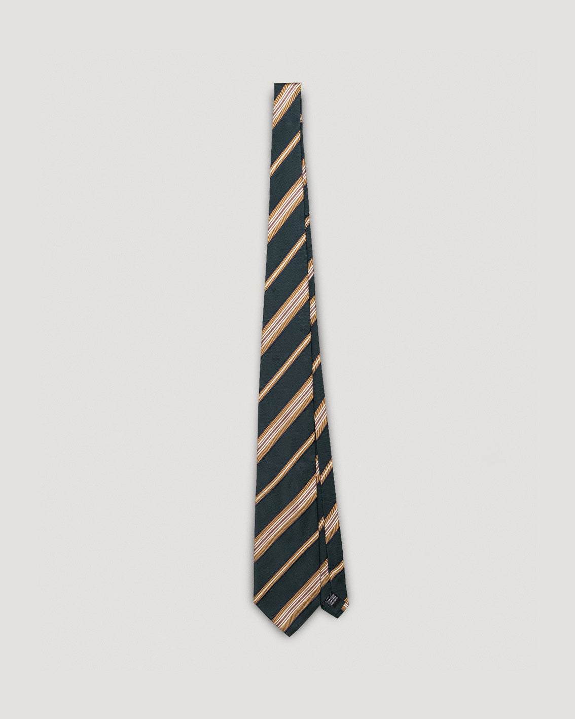 Gigi green striped silk tie