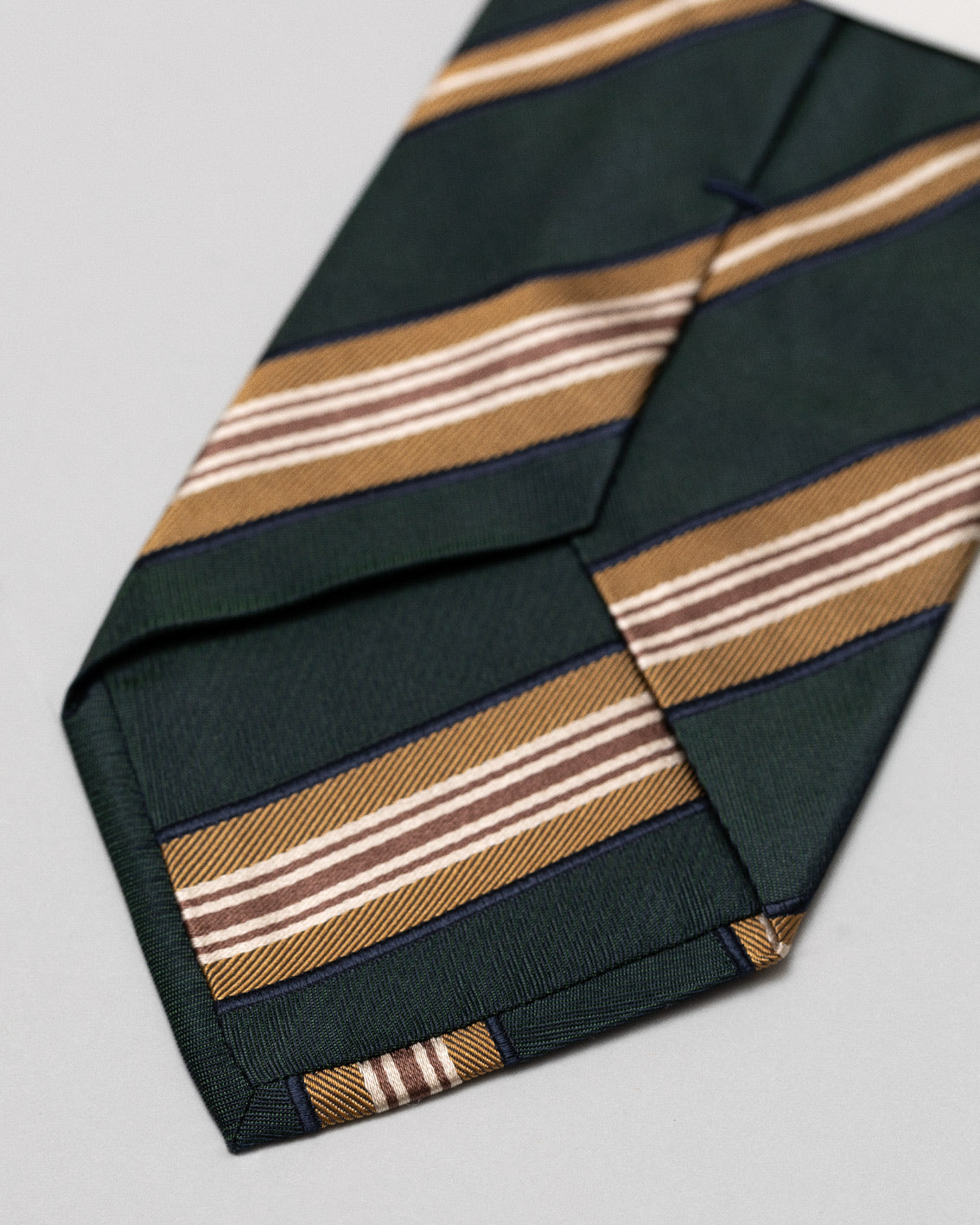 Gigi green striped silk tie