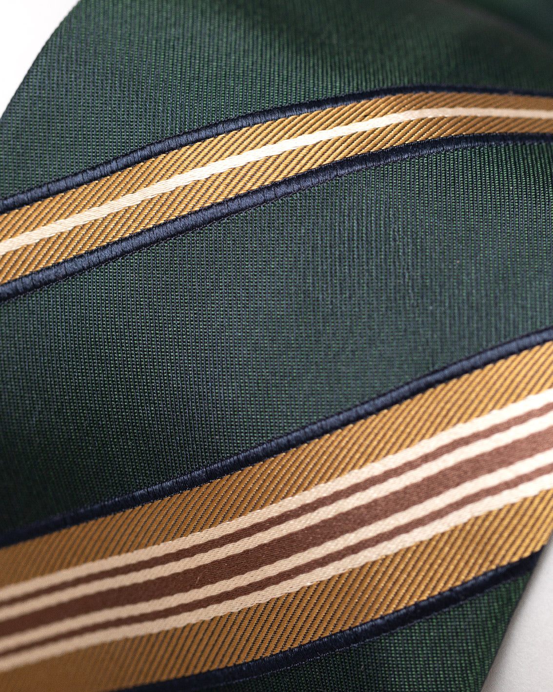 Gigi green striped silk tie