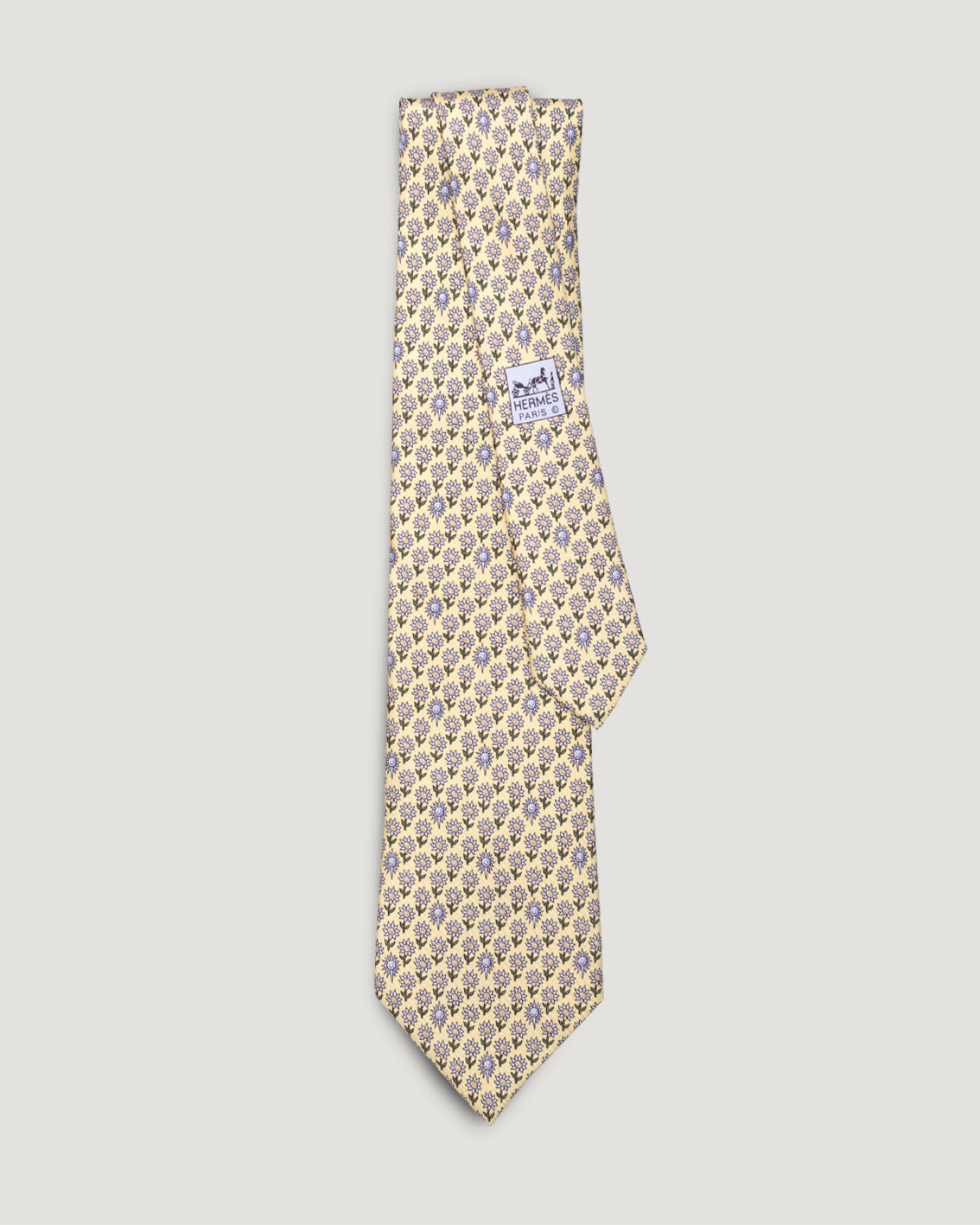 Hermès sunflower vintage silk tie