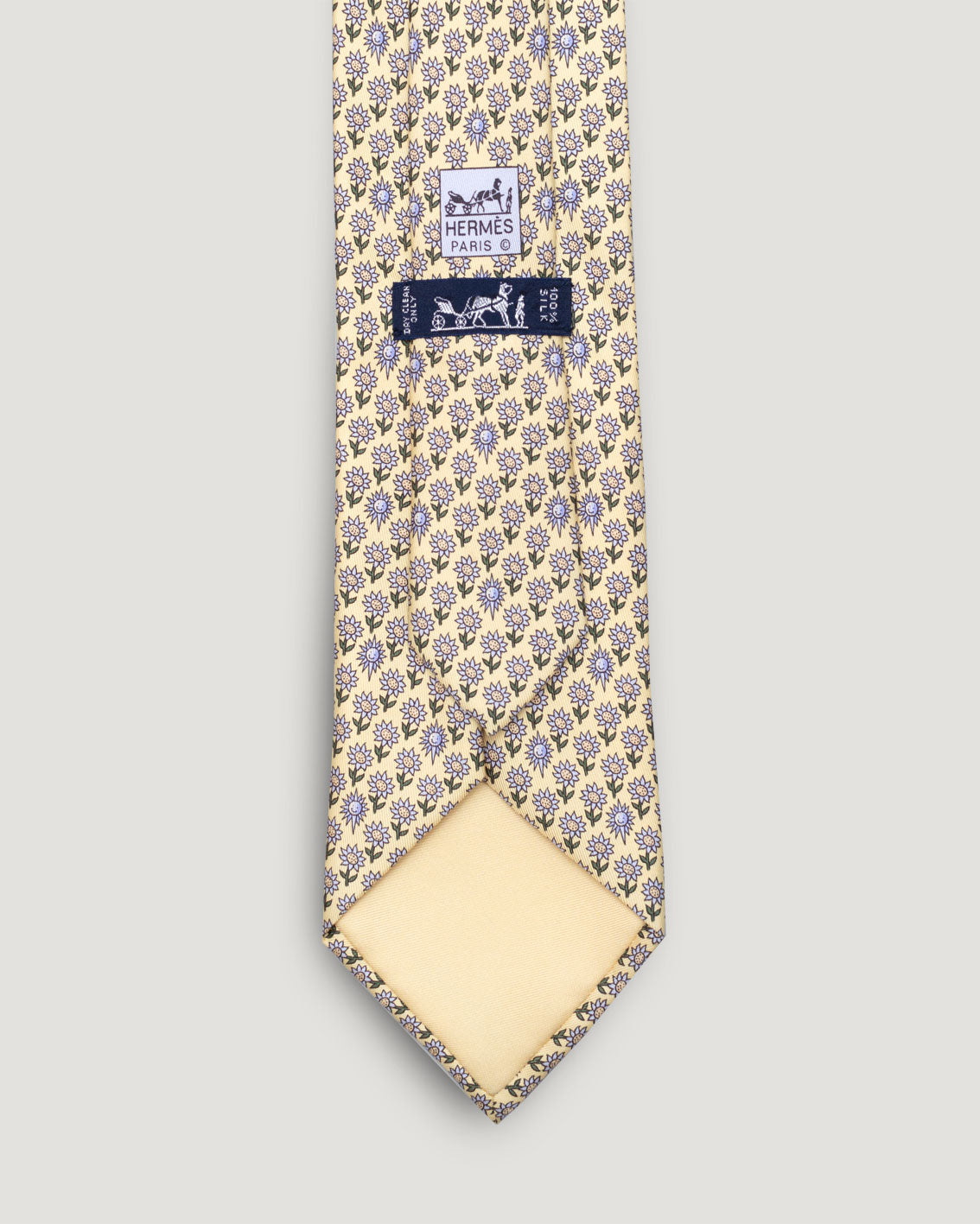 Hermès sunflower vintage silk tie