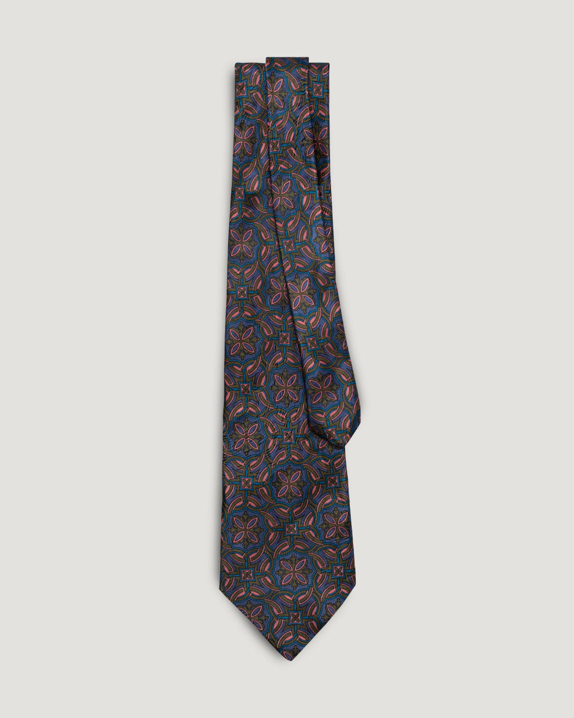 Lanvin geometric vintage silk tie