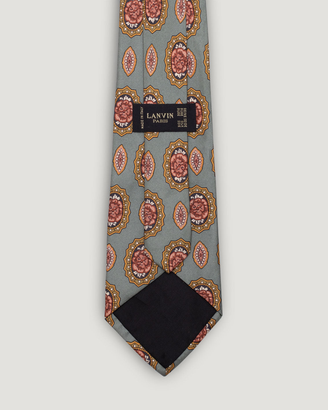 Lanvin medallion vintage silk tie