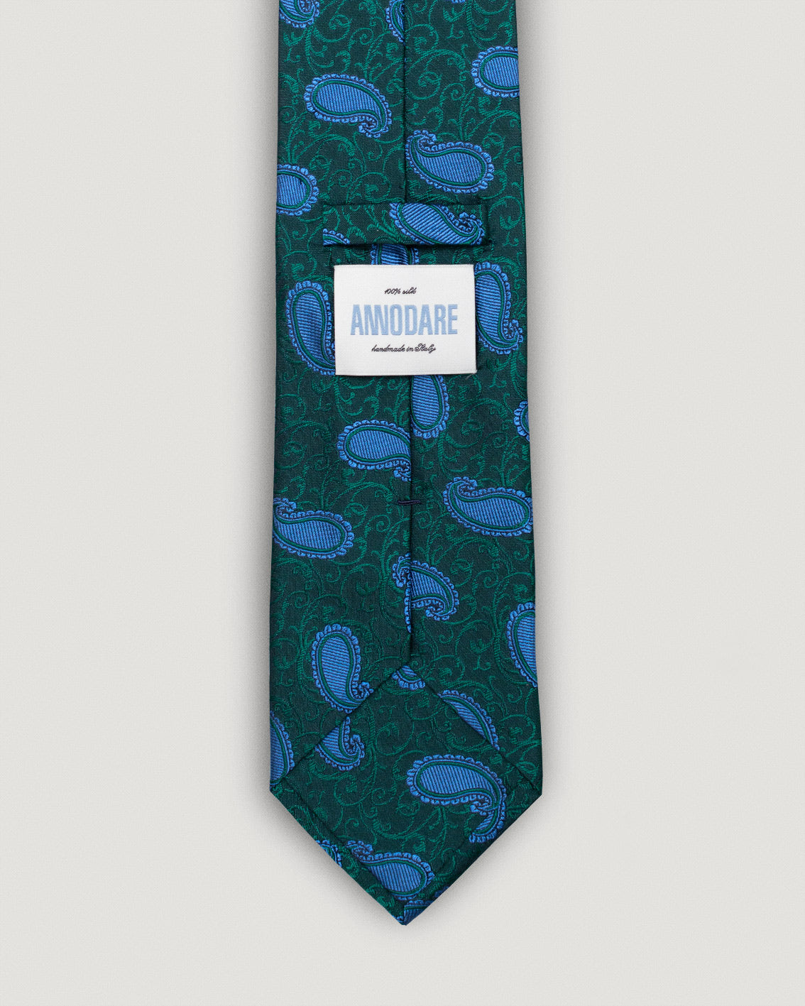 Luca green paisley silk tie