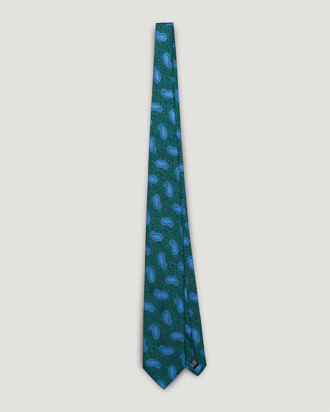 Luca green paisley silk tie