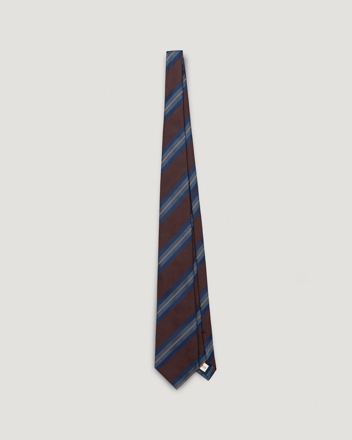 Simone brown striped silk tie