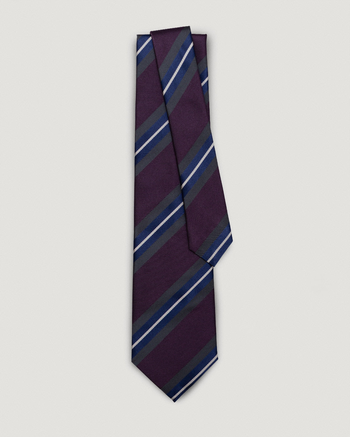 Simone burgundy striped silk tie