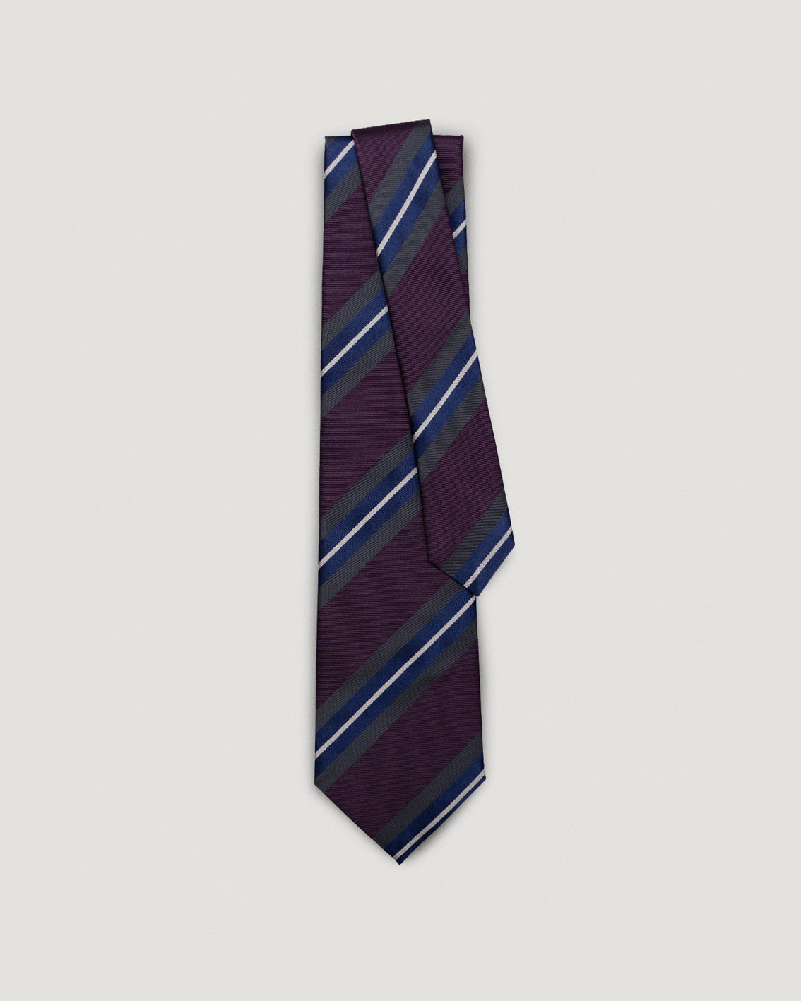 Simone burgundy striped silk tie