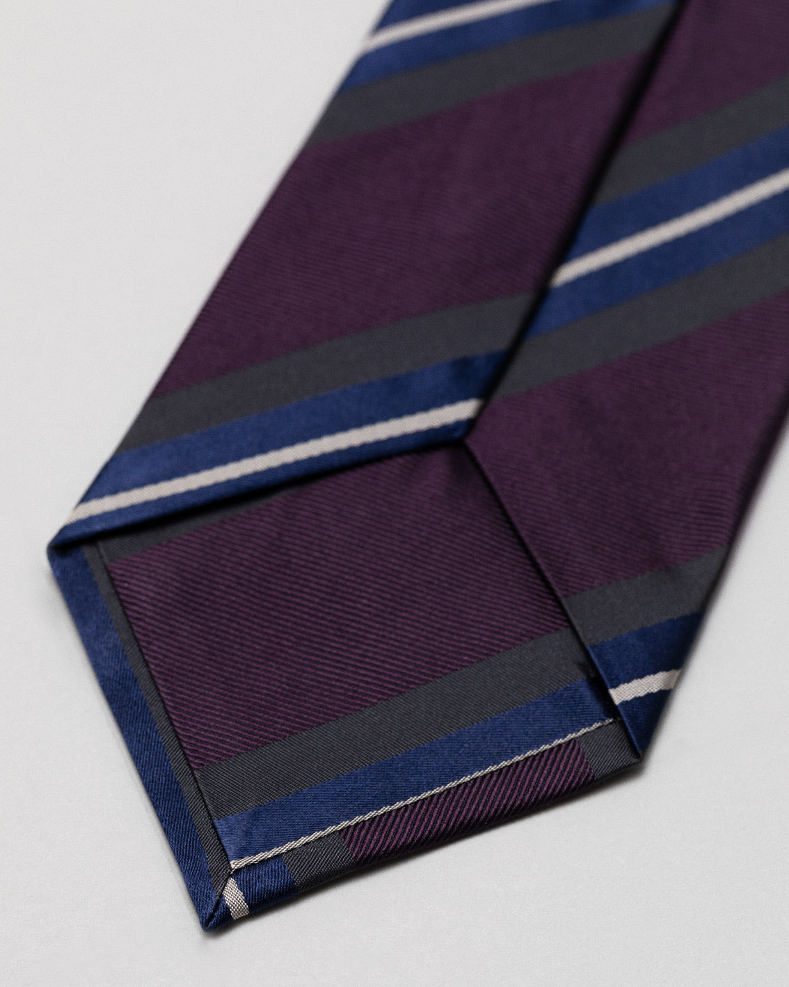 Simone burgundy striped silk tie