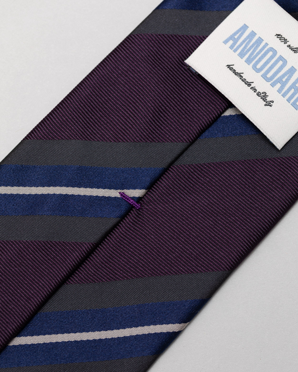 Simone burgundy striped silk tie
