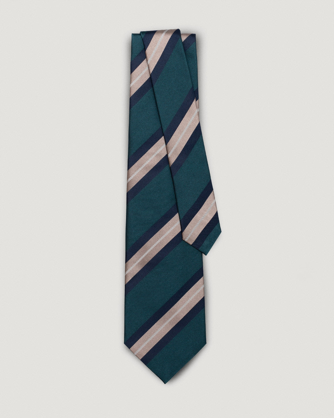 Simone petrol striped silk tie
