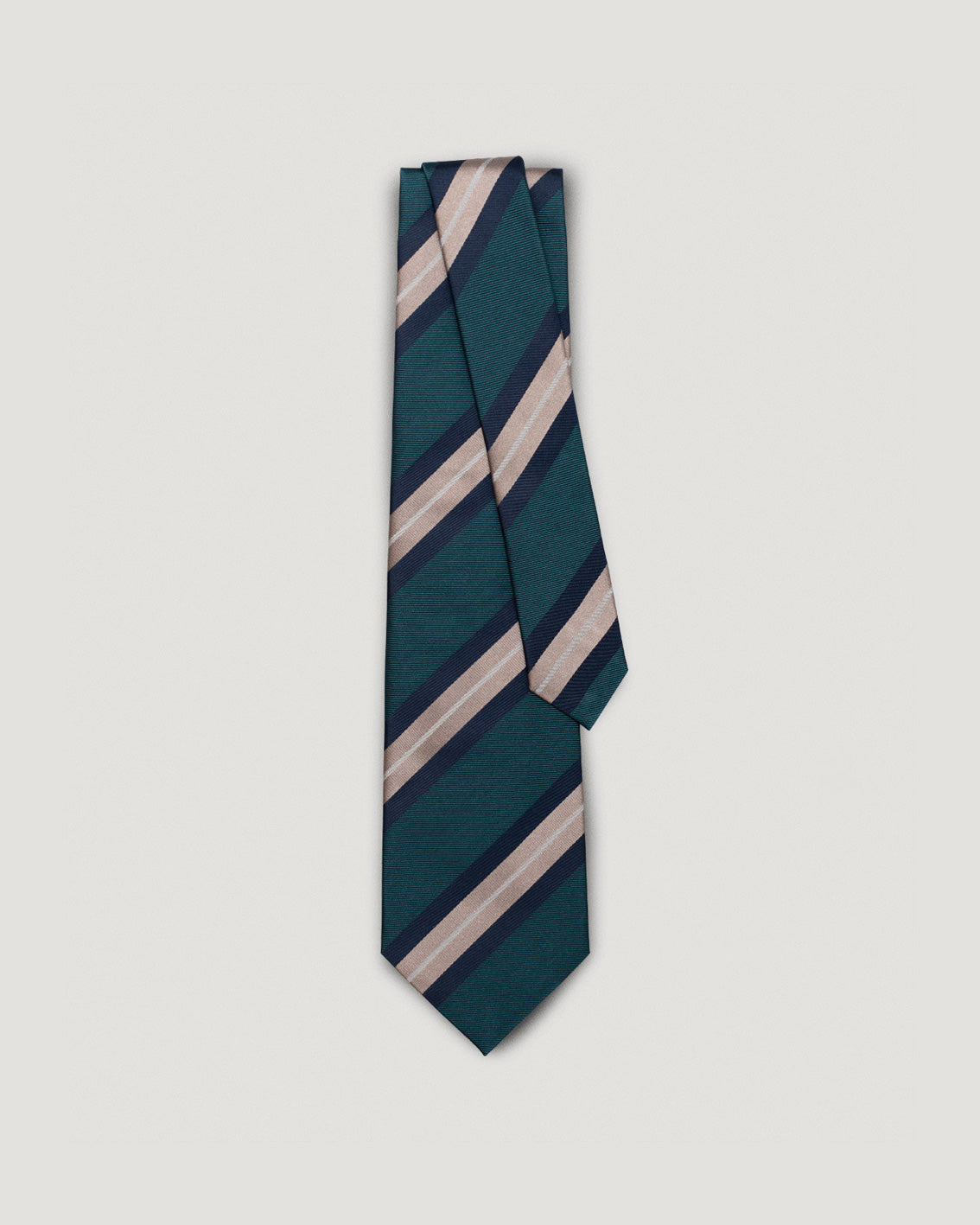 Simone petrol striped silk tie