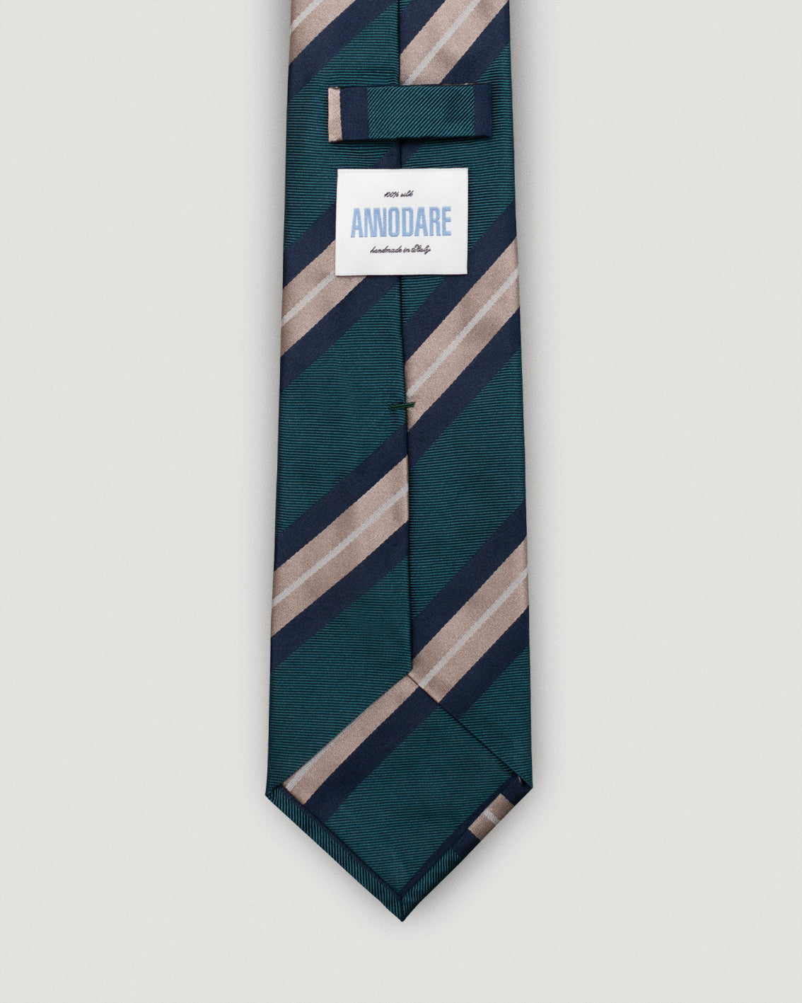 Simone petrol striped silk tie