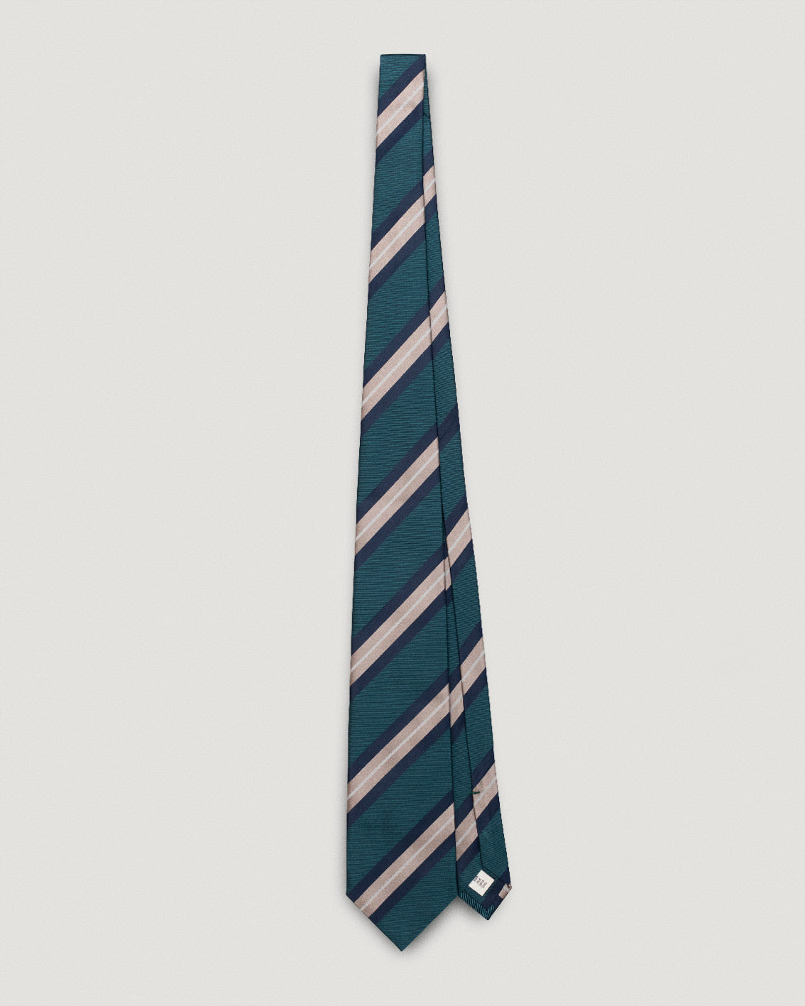 Simone petrol striped silk tie