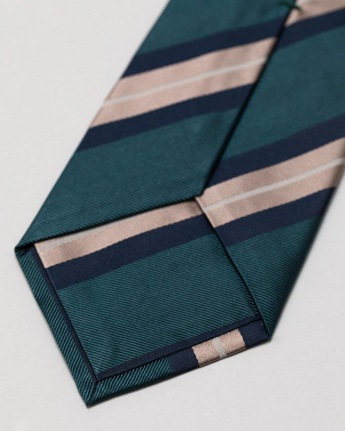 Simone petrol striped silk tie