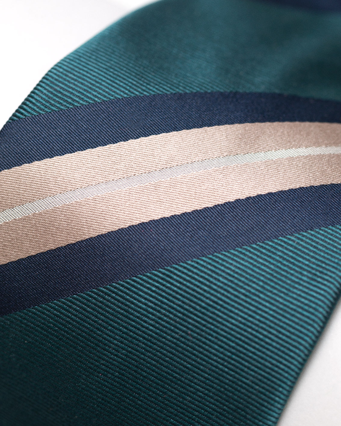 Simone petrol striped silk tie