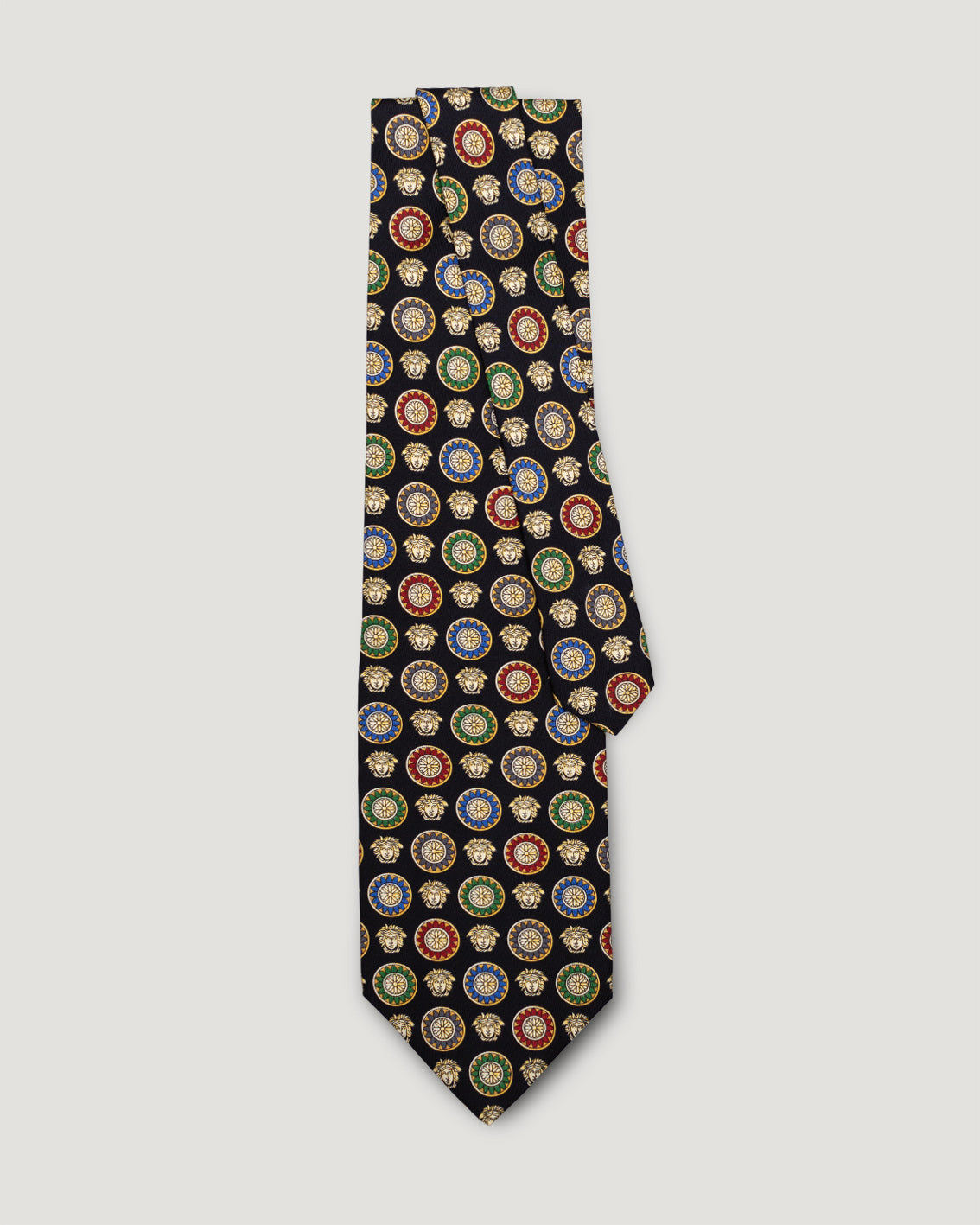 Versace medusa medallion vintage silk tie