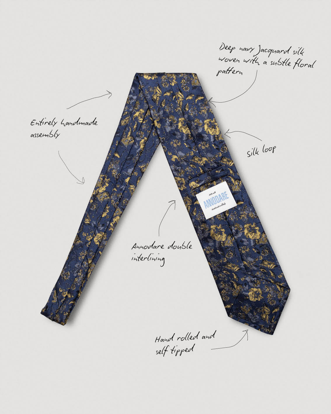 Vittorio lilac gold floral silk tie floral silk tie