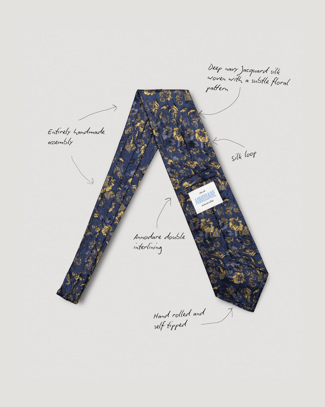 Vittorio lilac gold floral silk tie floral silk tie
